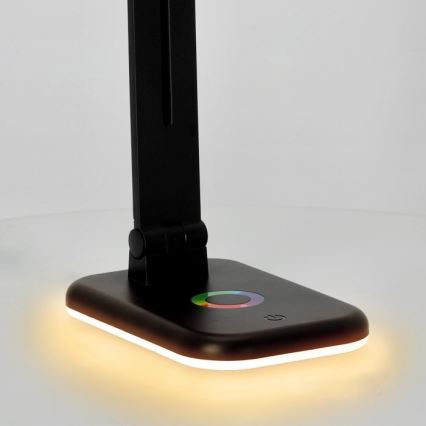 LED RGBW Dimmbare Tischleuchte NOBLITE LED/7W/5V 3000/4000/6500K schwarz