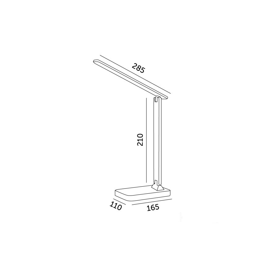 LED RGBW Dimmbare Tischleuchte NOBLITE LED/7W/5V 3000/4000/6500K schwarz