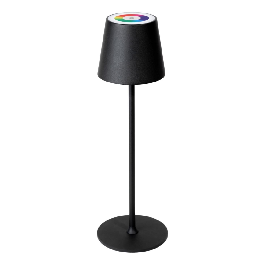 LED RGBW dimmbare, wiederaufladbare Außenlampe LED/1,5W/4000 mAh 3000K IP44 schwarz
