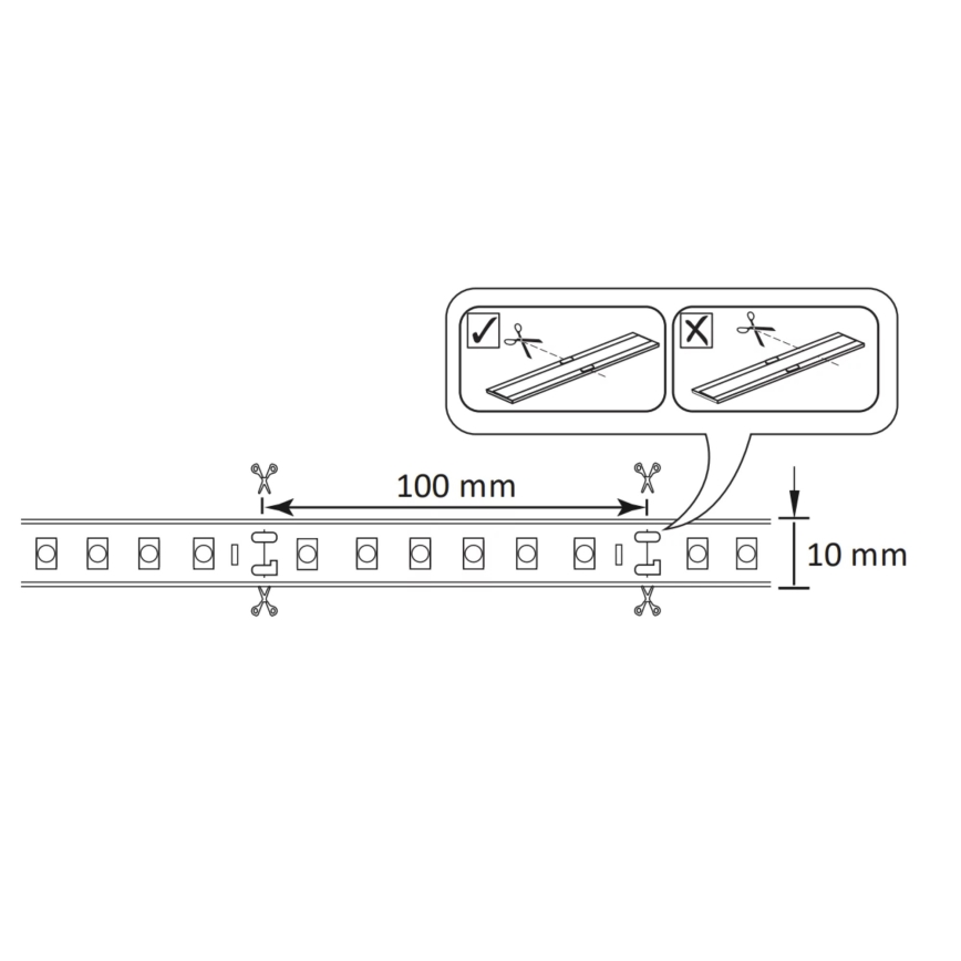 LED RGBW dimmbarer Außenstreifen 5m LED/24W/12V IP65