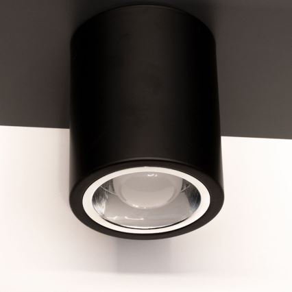 LED RGBW dimmbarer Deckenspot JUPITER 1xE27/6,5W/230V 2700-6500K Wi-Fi Ø13 cm schwarz