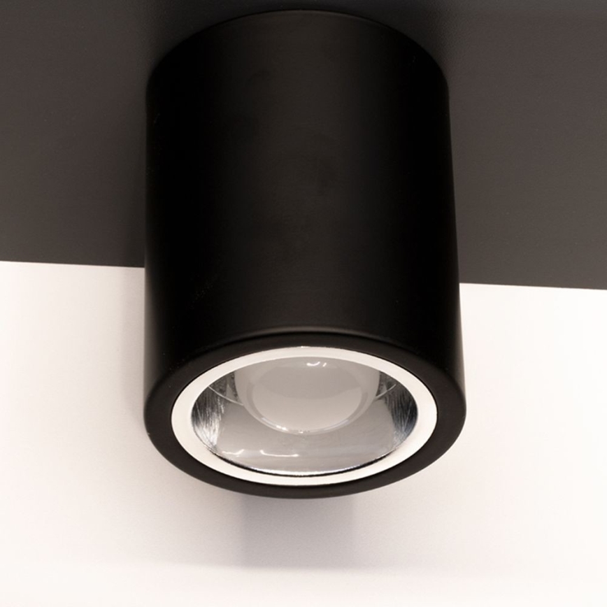LED RGBW dimmbarer Deckenspot JUPITER 1xE27/6,5W/230V 2700-6500K Wi-Fi Ø13 cm schwarz