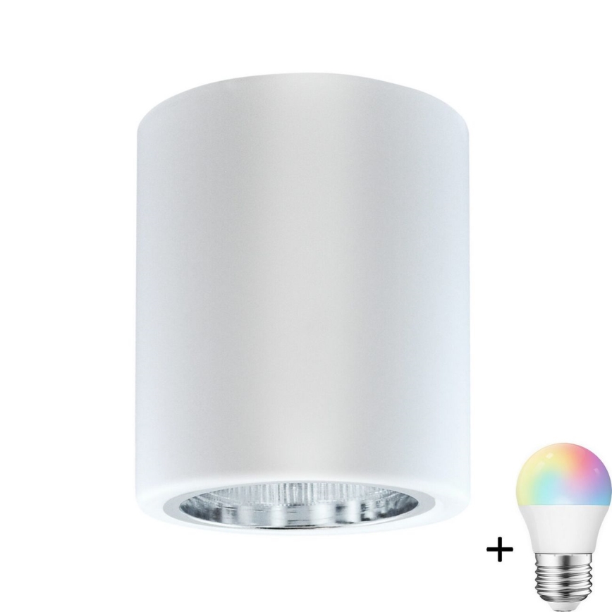 LED RGBW dimmbarer Einbaustrahler JUPITER 1xE27/6,5W/230V 2700-6500K Wi-Fi Ø 9,8 cm weiß