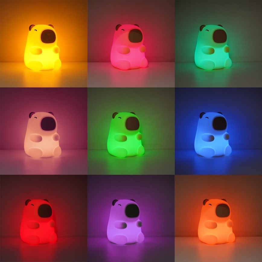 LED RGBW, dimmbares, wiederaufladbares Touch-Nachtlicht für Kinder KAPYBARA LED/0,45W/5V 800 mAh