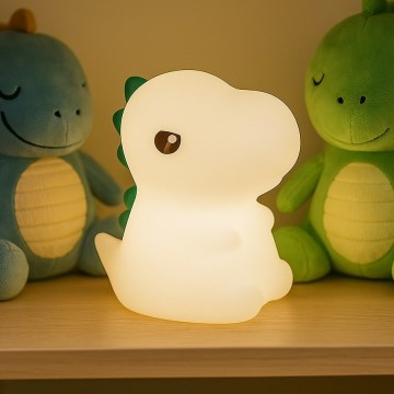 LED RGBW Dimmbares wiederaufladbares Nachtlicht mit Touch-Bedienung für Kinder DINO LED/1W/5V 1200 mAh