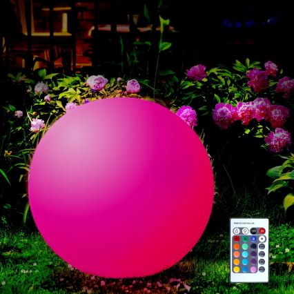 LED RGBW Solarleuchte BALL LED/3,2V 500 mAh d 30 cm IP65 + Fernbedienung