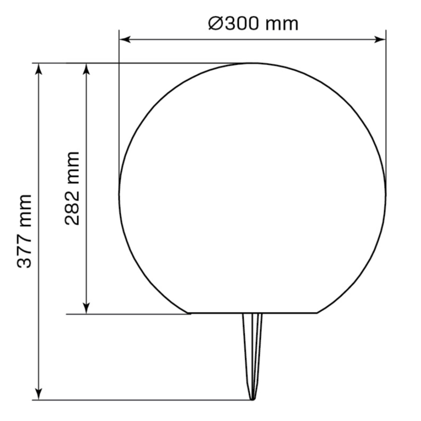 LED RGBW Solarleuchte BALL LED/3,2V 500 mAh d 30 cm IP65 + Fernbedienung
