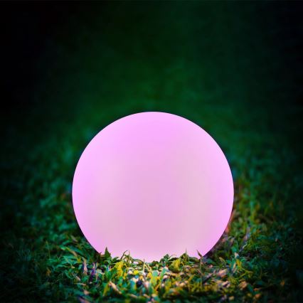 LED RGBW Solarleuchte BALL LED/3,2V d 20 cm IP65 + Fernbedienung