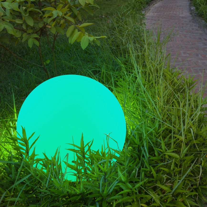 LED RGBW Solarleuchte BALL LED/3,2V d 20 cm IP65 + Fernbedienung
