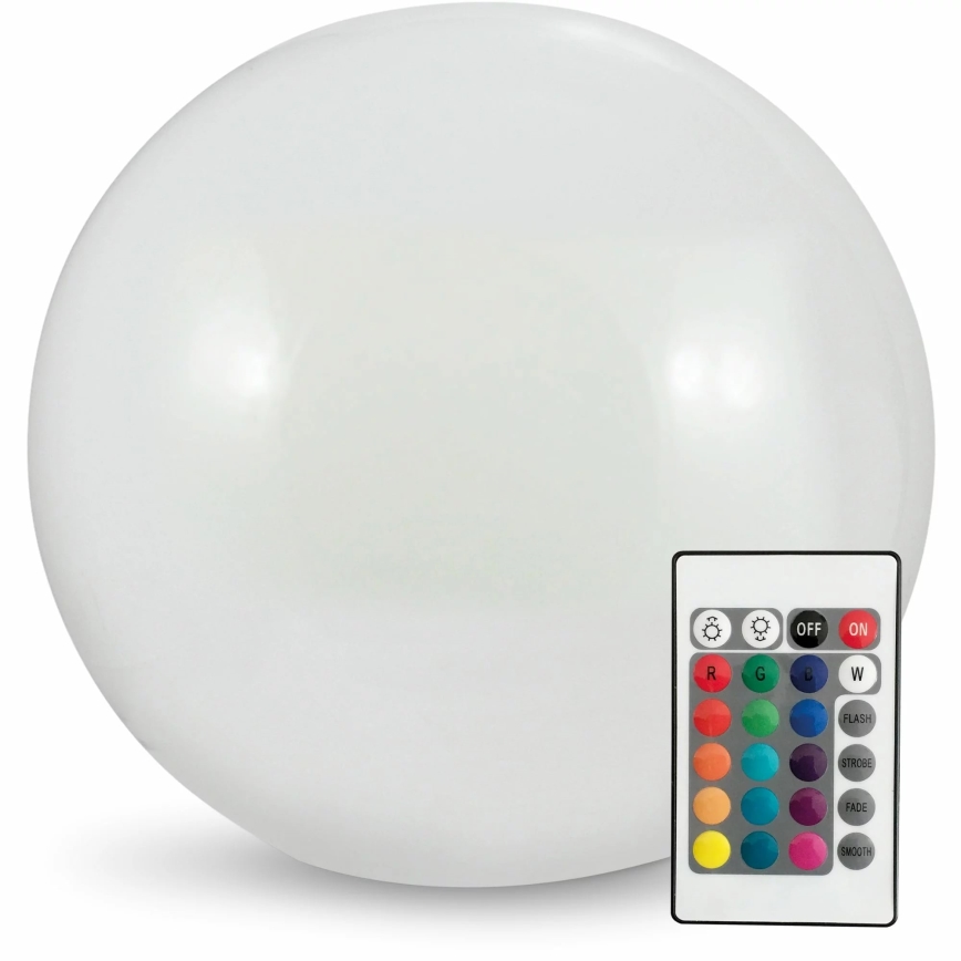 LED RGBW Solarleuchte BALL LED/3,2V d 20 cm IP65 + Fernbedienung