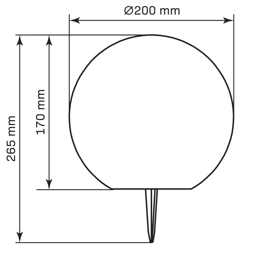 LED RGBW Solarleuchte BALL LED/3,2V d 20 cm IP65 + Fernbedienung