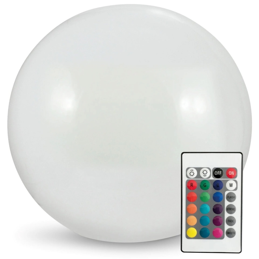 LED RGBW Solarleuchte BALL LED/3,7V 1500 mAh d 50 cm IP65 + Fernbedienung