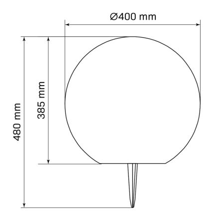 LED RGBW Solarleuchte BALL LED/3,7V 1500 mAh Ø 40 cm IP65 + Fernbedienung