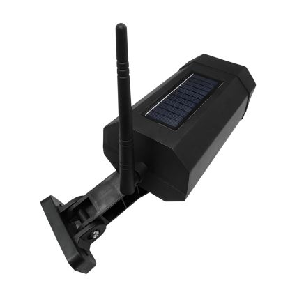 LED Solar-Attrappe einer Sicherheitskamera mit Sensor LED/3,7V 1200 mAh IP44 schwarz + Fernbedienung