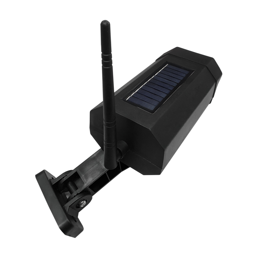 LED Solar-Attrappe einer Sicherheitskamera mit Sensor LED/3,7V 1200 mAh IP44 schwarz + Fernbedienung