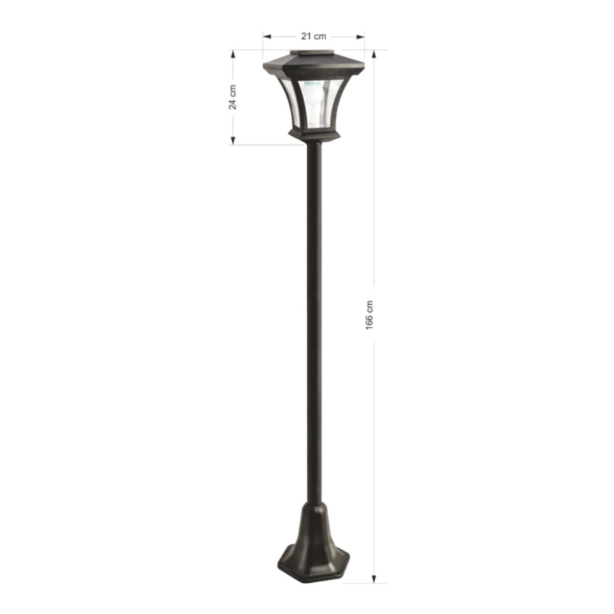LED-Solar-Außenleuchte LED/1,2V 1800 mAh IP44 schwarz