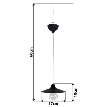 LED Solar-Laterne an Schnur DINA 1,2V 200 mAh IP44