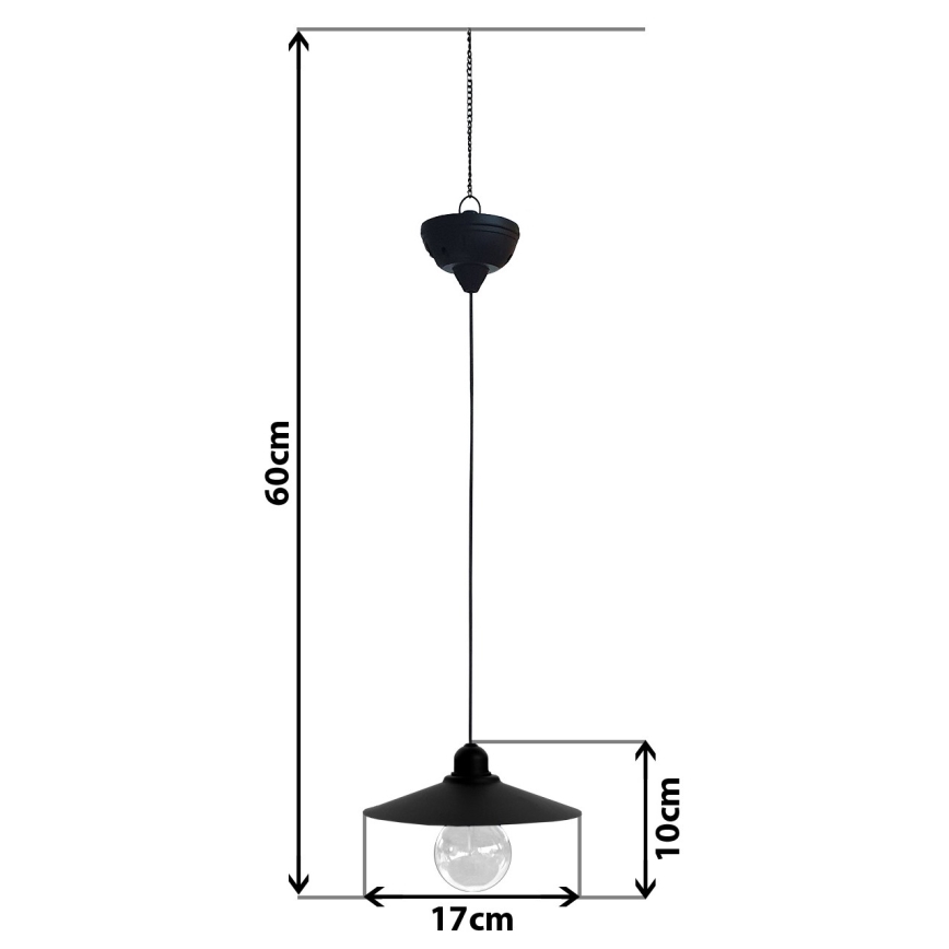 LED Solar-Laterne an Schnur DINA 1,2V 200 mAh IP44