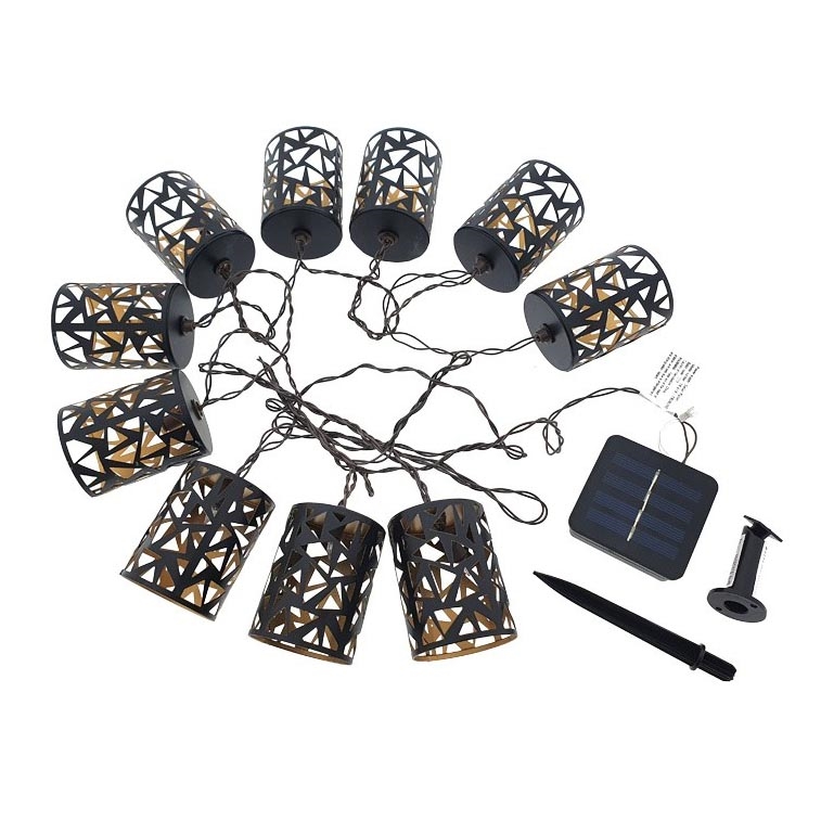 LED Solar-Lichterkette 10xE12/3,65m 600 mAh IP44 warmweiß