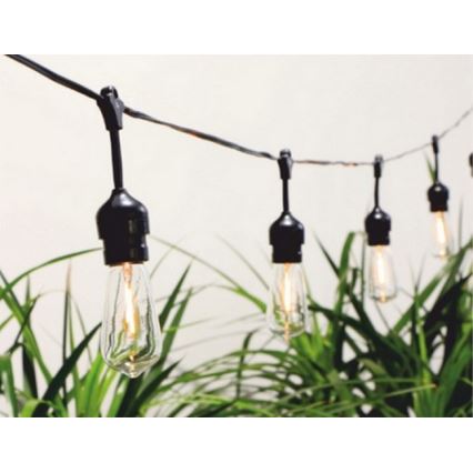 LED Solar-Lichterkette 10xLED/1,2V 600 mAh 5,94m IP44 warmweiß