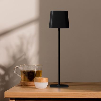 LED Solar-Dimmbar Magnetische Touch-Lade-Tischlampe LED/5W/5V 3000-6000K 3600 mAh IP65 Schwarz