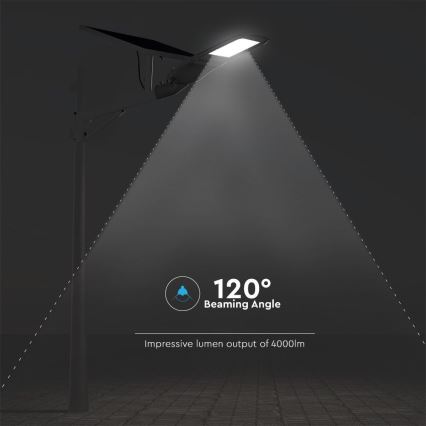 LED dimmbare Solar-Straßenleuchte SAMSUNG CHIP LED/50W/6,4V 4000K IP65 30000 mAh + Fernbedienung