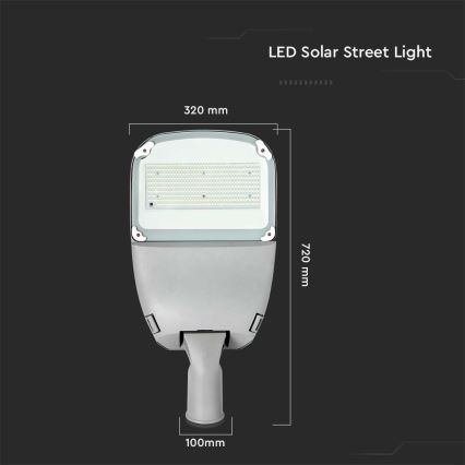 LED dimmbare Solar-Straßenleuchte SAMSUNG CHIP LED/50W/6,4V 4000K IP65 30000 mAh + Fernbedienung
