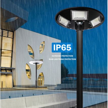 Dimmbare LED-Solar-Straßenlaterne mit Sensor LED/22W/6V 18000 mAh 6500K IP65 schwarz + Fernbedienung
