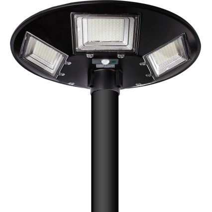 Dimmbare LED-Solar-Straßenlaterne mit Sensor LED/22W/6V 18000 mAh 6500K IP65 schwarz + Fernbedienung