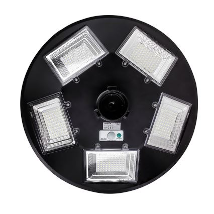 Dimmbare LED-Solar-Straßenlaterne mit Sensor LED/22W/6V 18000 mAh 6500K IP65 schwarz + Fernbedienung