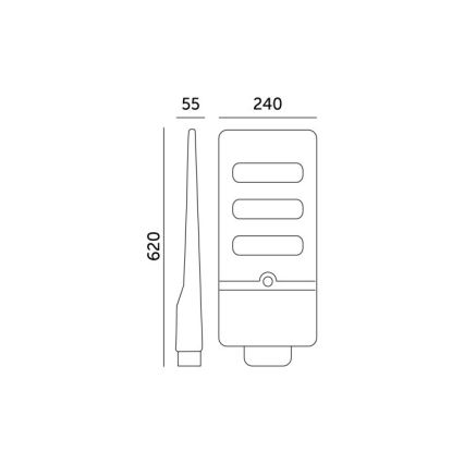 Dimmbare LED-Solarstraßenlampe mit Bewegungs- und Dämmerungssensor URBI LED/8W/3,2V 6500K IP54 10000 mAh + Fernbedienung