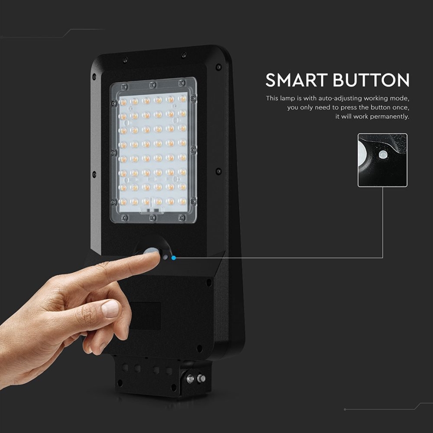 LED-Solar-Straßenleuchte mit Sensor, LED/20W/7,4V, IP65, 5400 mAh