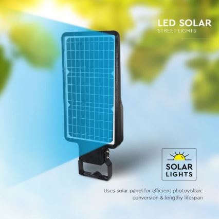 LED Solar-Straßenleuchte mit Sensor LED/40W/9,6V IP65 6000K 12000 mAh + Fernbedienung