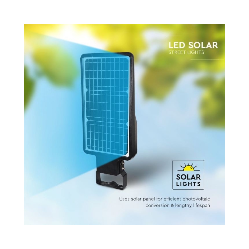 LED Solar-Straßenleuchte mit Sensor LED/40W/9,6V IP65 6000K 12000 mAh + Fernbedienung
