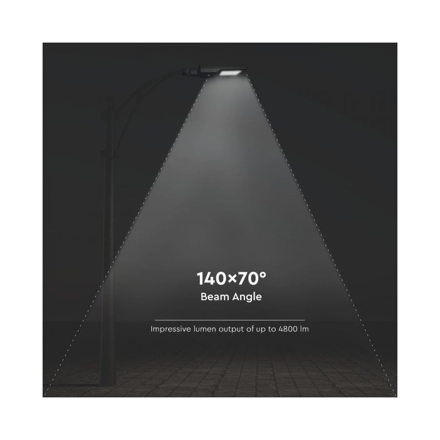 LED Solar-Straßenleuchte mit Sensor LED/40W/9,6V IP65 6000K 12000 mAh + Fernbedienung