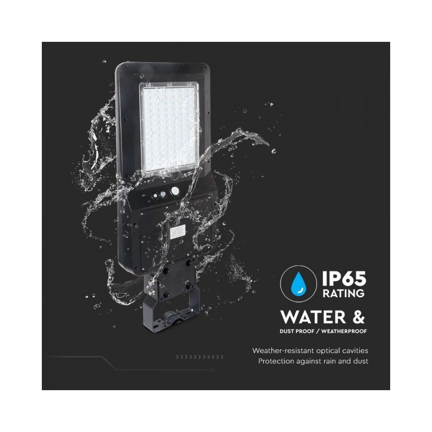 LED Solar-Straßenleuchte mit Sensor LED/40W/9,6V IP65 6000K 12000 mAh + Fernbedienung