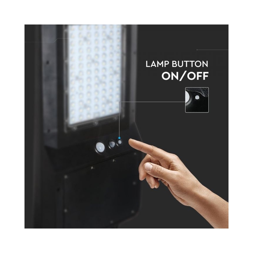 LED Solar-Straßenleuchte mit Sensor LED/40W/9,6V IP65 6000K 12000 mAh + Fernbedienung