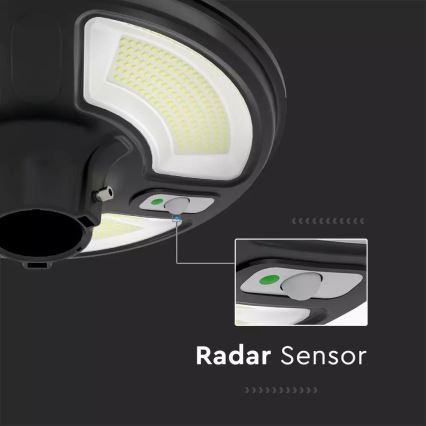 LED Solar-Straßenleuchte mit Sensor LED/7,5W/3,2V IP65 4000K 15000 mAh + Fernbedienung