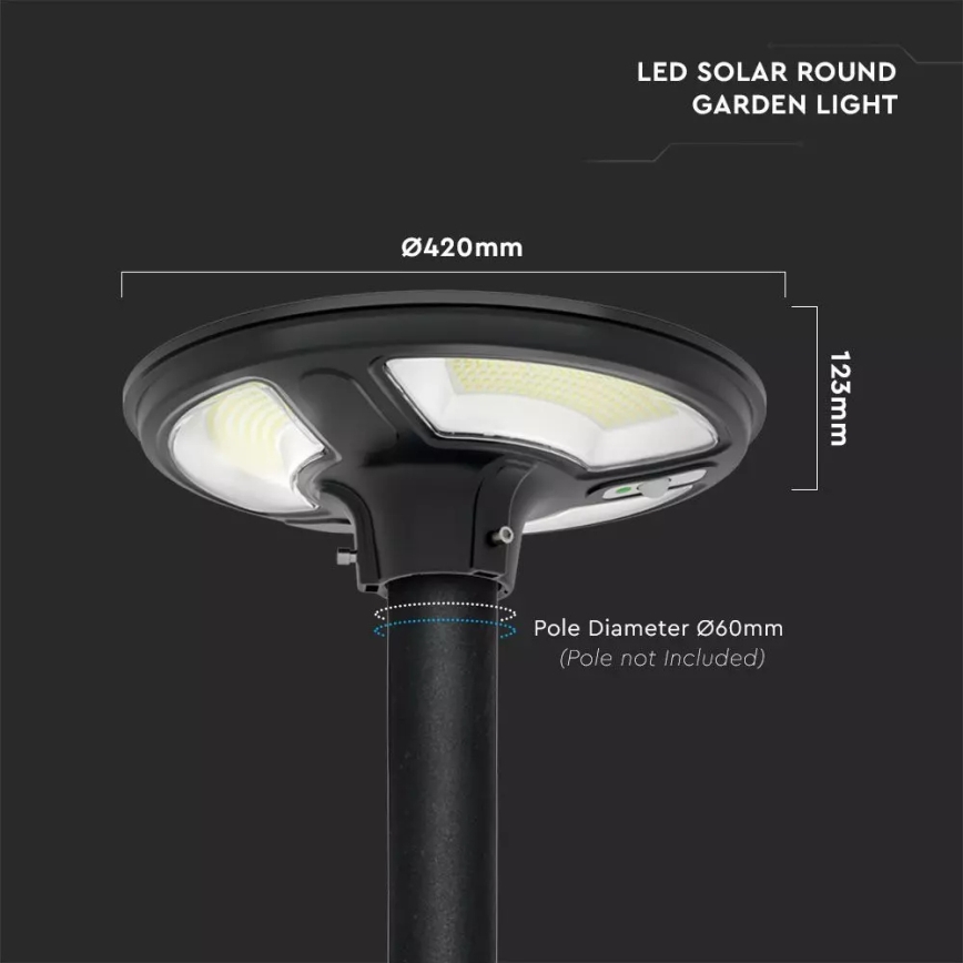 LED Solar-Straßenleuchte mit Sensor LED/7,5W/3,2V IP65 4000K 15000 mAh + Fernbedienung