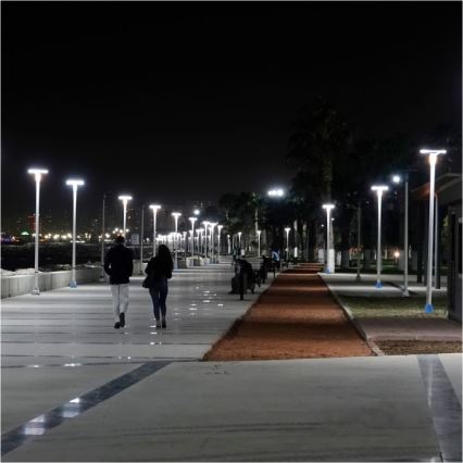 LED-Solar-Straßenleuchte mit Sensor LUVIA LED/15W/3,2V 6500K IP54 5400 mAh + Fernbedienung