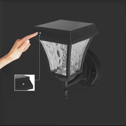LED Solar-Wandleuchte 3in1 LED/2W/5,5V 3000K/6000K IP65 2200 mAh
