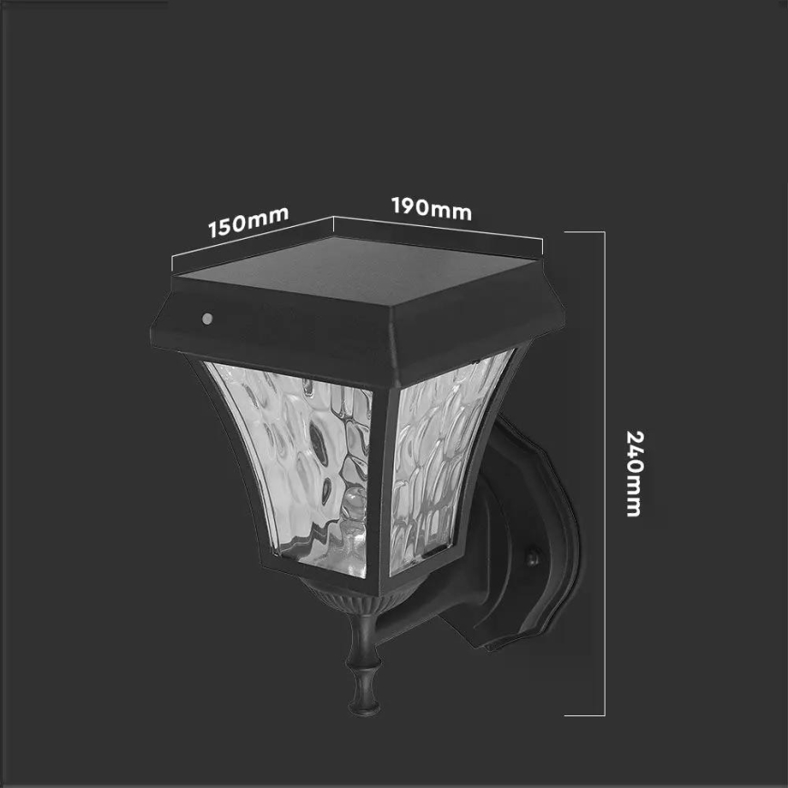 LED Solar-Wandleuchte 3in1 LED/2W/5,5V 3000K/6000K IP65 2200 mAh