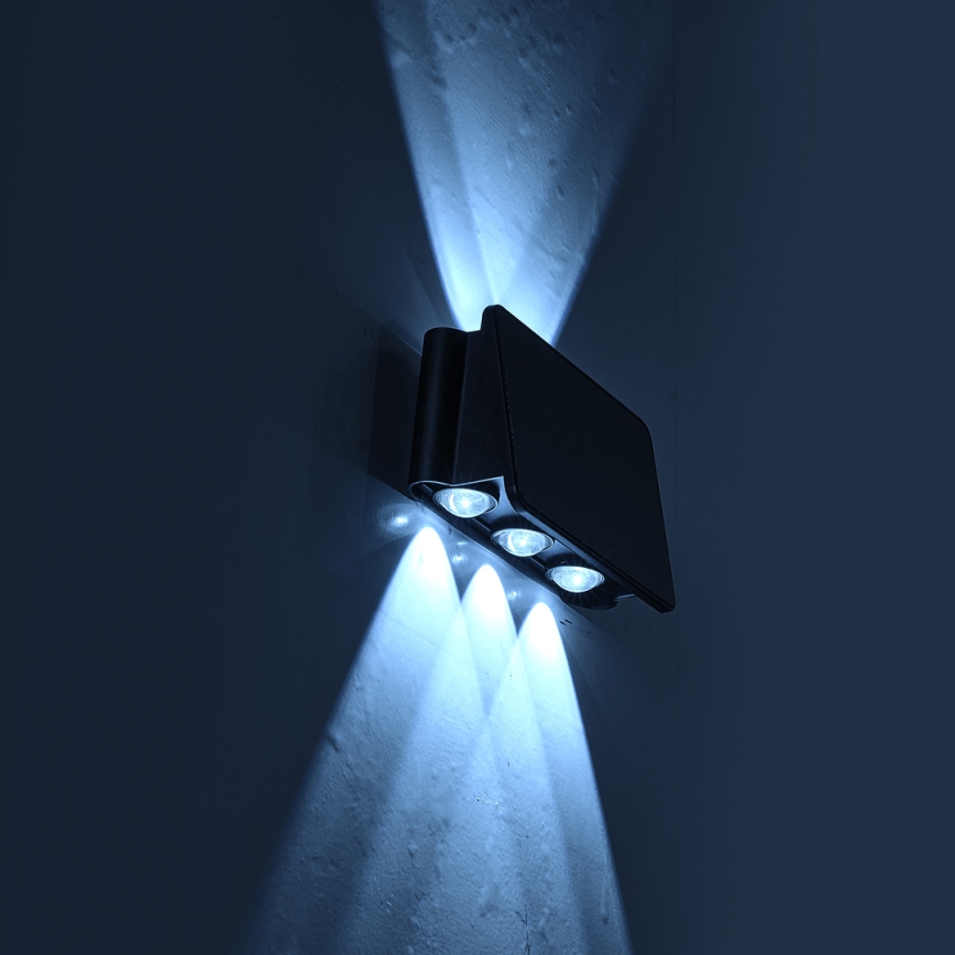 LED Solar-Wandleuchte ALF LED/4W/1200 mAh 6000K IP54 schwarz