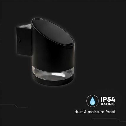 LED-Solar-Wandleuchte für den Außenbereich LED/1W/3,7V 3000K IP54 1200 mAh schwarz