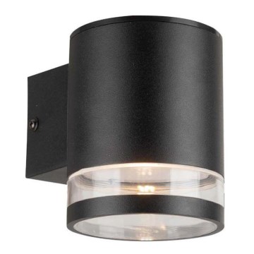 LED-Solar-Wandleuchte für den Außenbereich mit Sensor LED/1W/3,7V 3000K IP54 schwarz