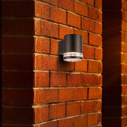 LED-Solar-Wandleuchte für den Außenbereich mit Sensor LED/1W/3,7V 3000K IP54 schwarz