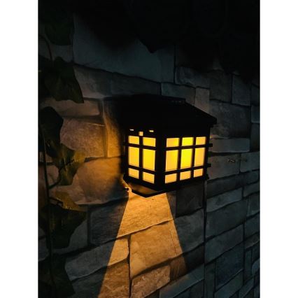 LED-Solar-Wandleuchte mit Dämmerungssensor LED/1,2V 600 mAh IP44