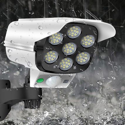 LED Solar-Attrappe einer Sicherheitskamera mit Sensor KAMERA LED/1W/3,7V 1200 mAh IP44 + Fernbedienung