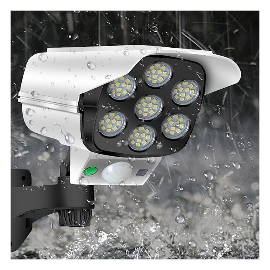 LED Solar-Attrappe einer Sicherheitskamera mit Sensor KAMERA LED/1W/3,7V 1200 mAh IP44 + Fernbedienung