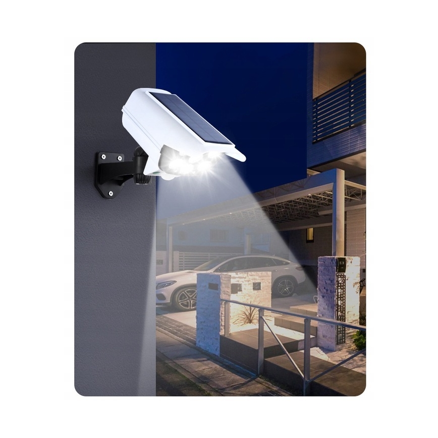 LED Solar-Attrappe einer Sicherheitskamera mit Sensor KAMERA LED/1W/3,7V 1200 mAh IP44 + Fernbedienung